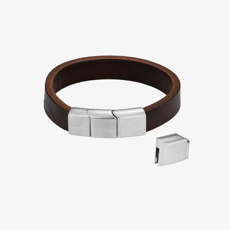 Pulseira de Homem Sierra Castanha Lisa | Radiant
