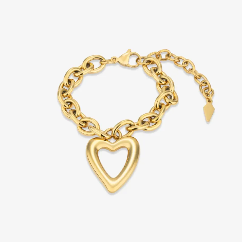 Pulseira de mulher Hearts dourada | Radiant