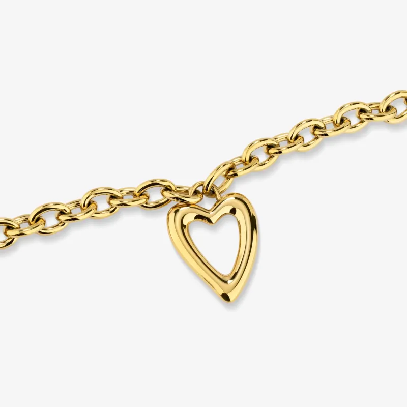 Pulseira de mulher Hearts dourada | Radiant