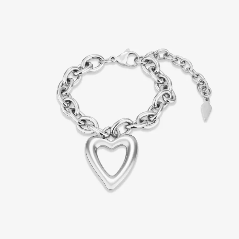 Pulseira de mulher Hearts prateada | Radiant