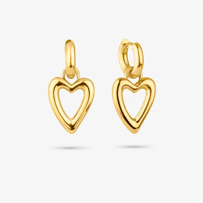 Brincos de mulher Hearts dourados | Radiant