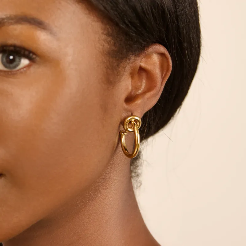 Argolas de mulher Chain Forever douradas | Radiant