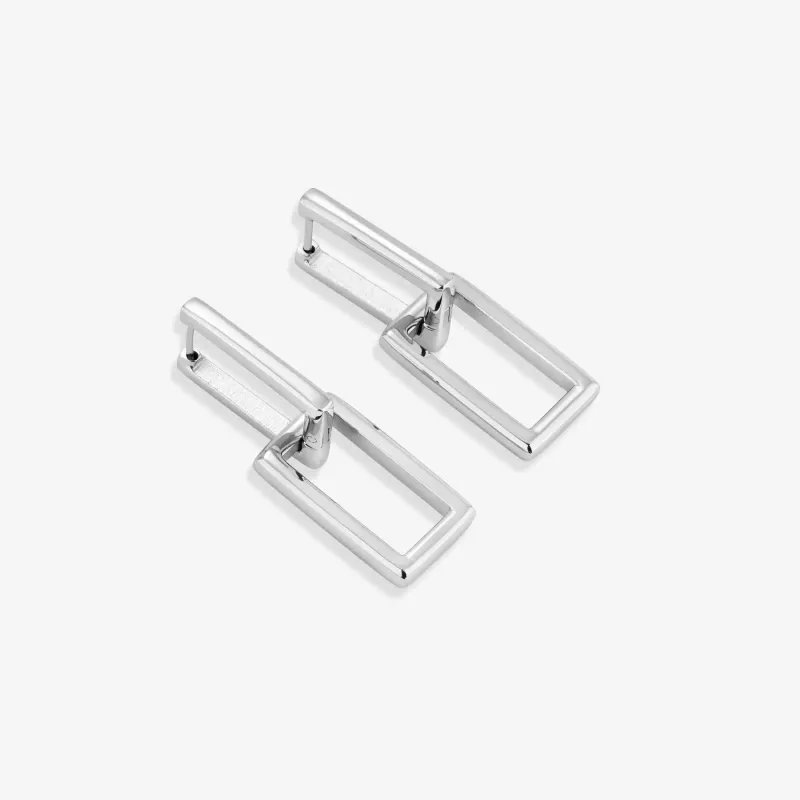 Brincos de mulher Halle prateados  | Radiant