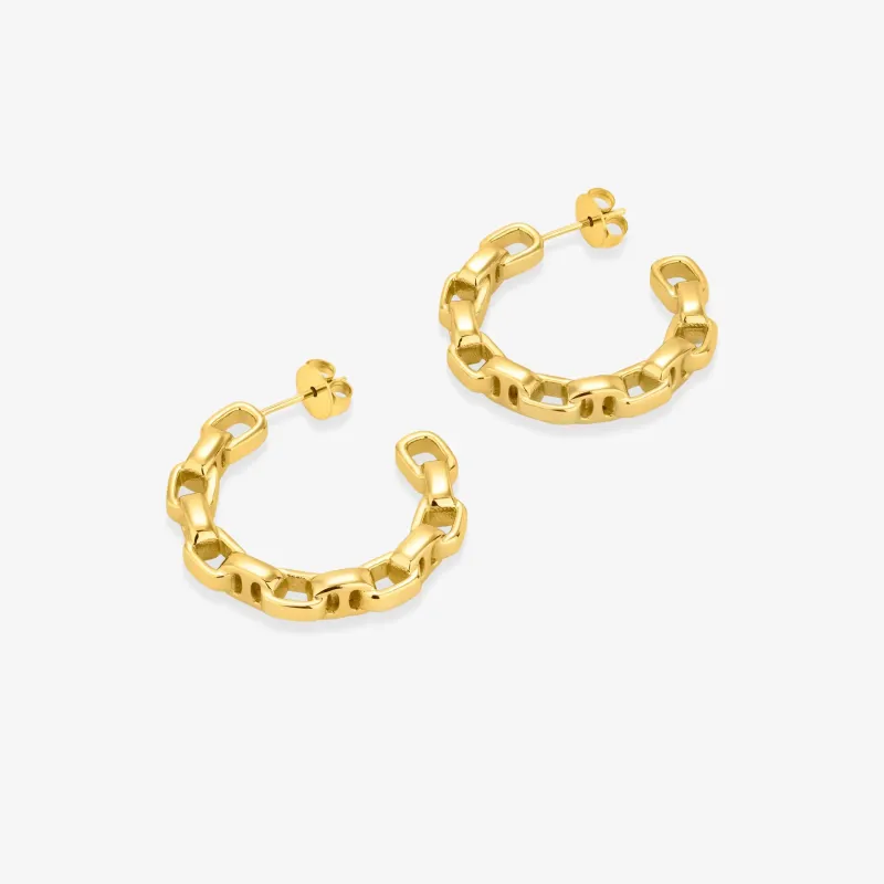 Argolas de mulher Chains Cindy douradas | Radiant