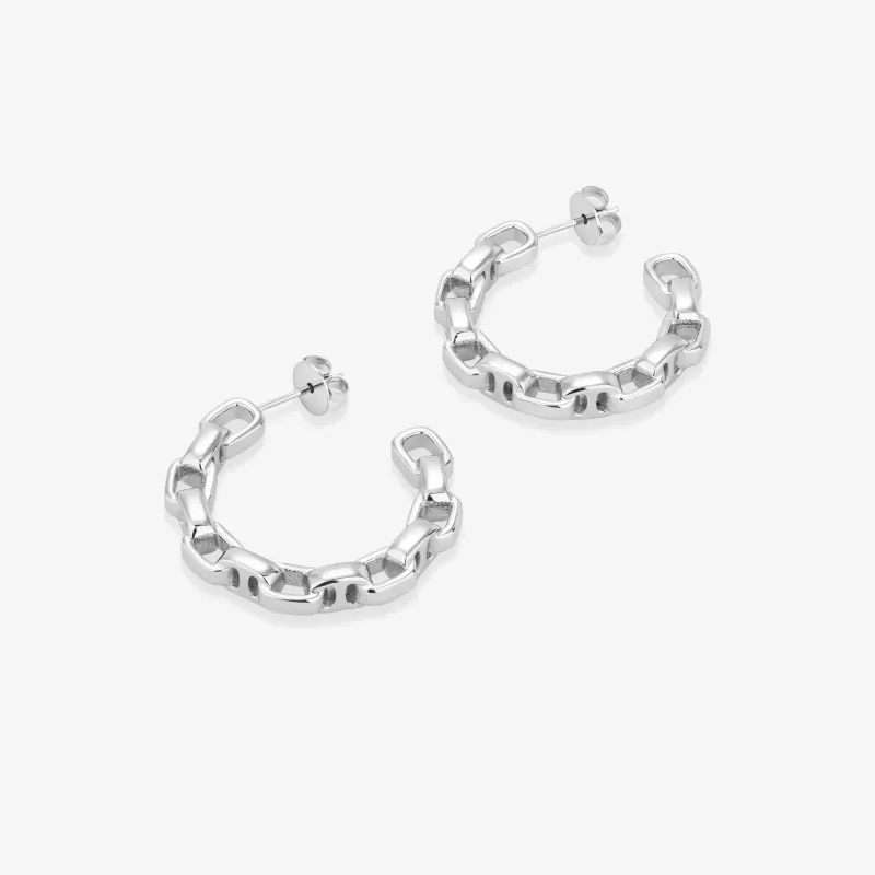 Argolas de mulher Chains Cindy prateadas | Radiant