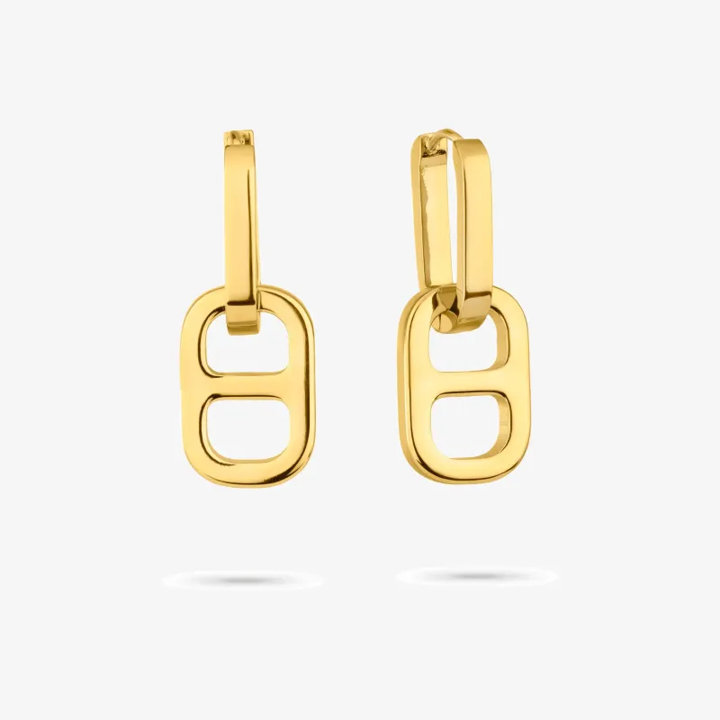 Brincos de mulher duplos Cindy dourados | Radiant