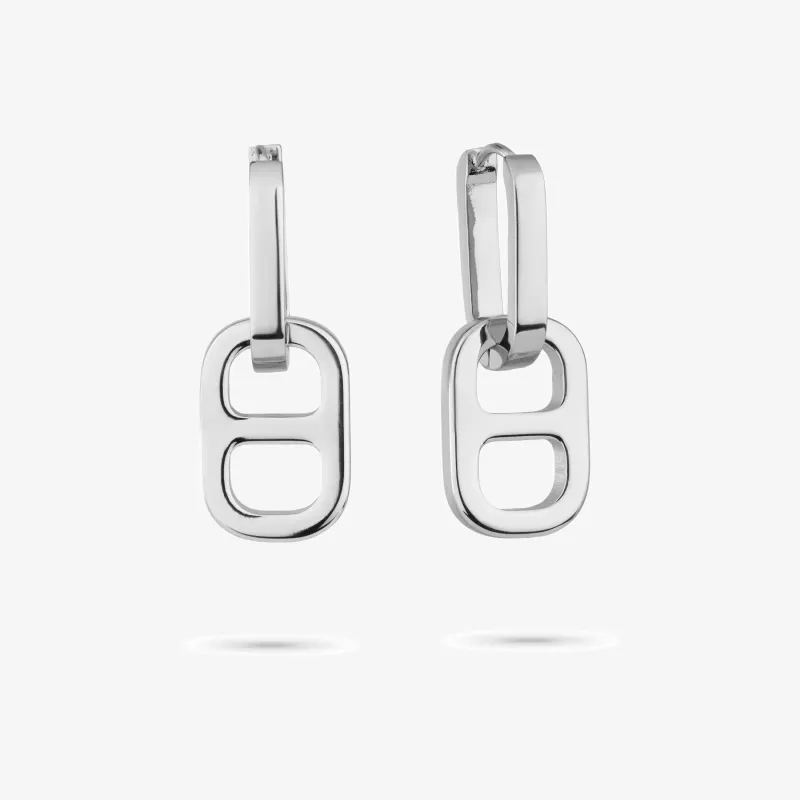 Brincos de mulher duplos Cindy prateados | Radiant