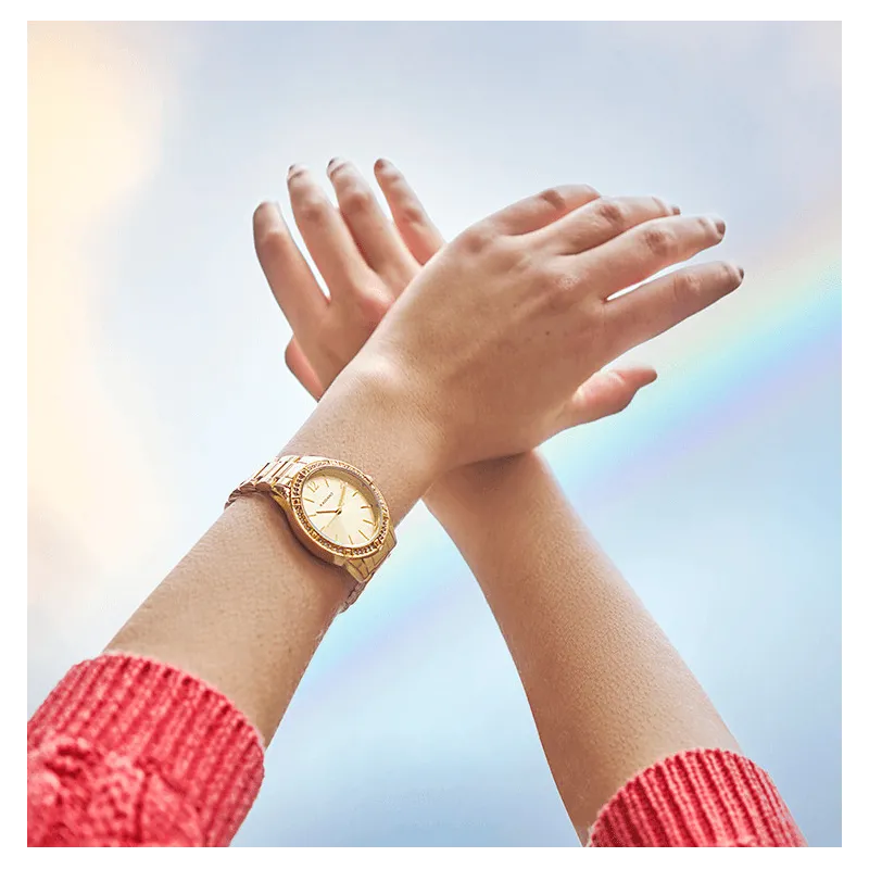 SHINNY PASTELS 38MM GOLD DIAL GOLD BRACE