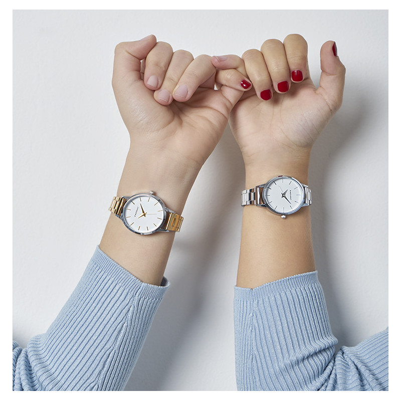 LIGHT 33,5MM WHITE DIAL IPGOLD BRACEL