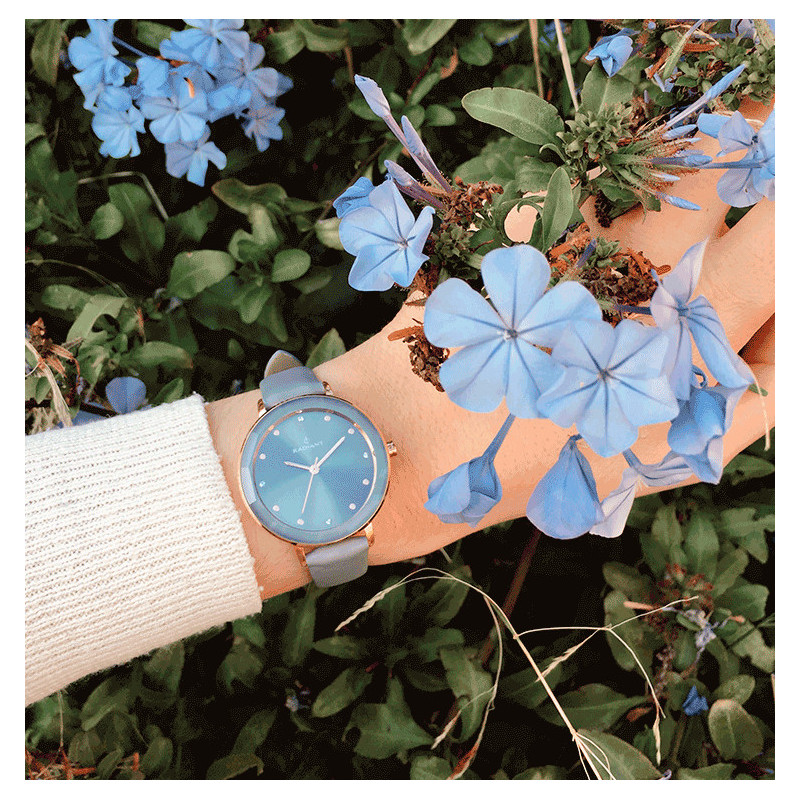 KATRINE 34MM GREY DIAL GREY LEATHER STRA