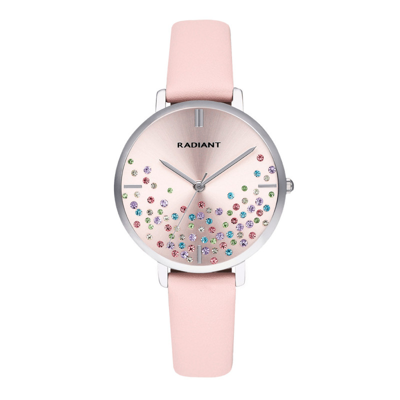 ELLA 36MM PINK DIAL PINK LEATHER BRACELE