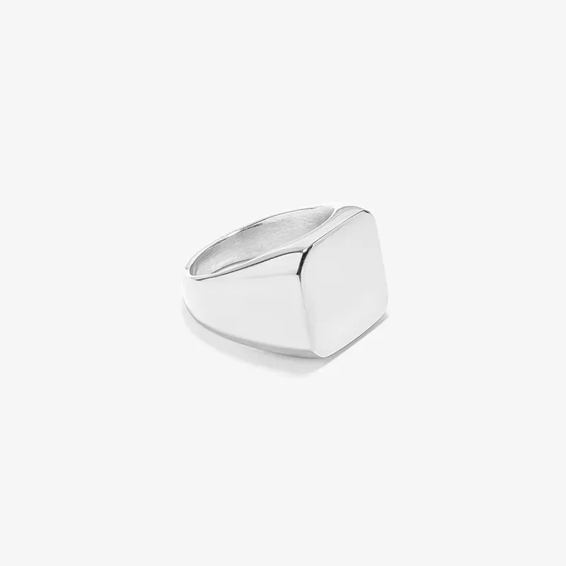 Anel Selo Largo Prateado T26 SHINE & MATT Homem RADIANT Joias