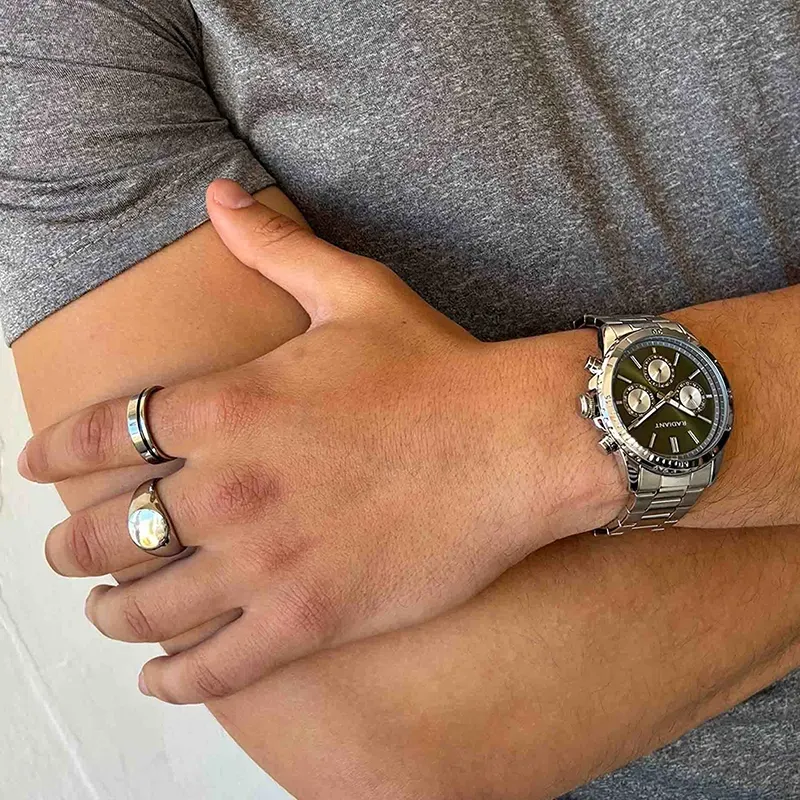 Anel Homem Ruiz Selo Prateado 26