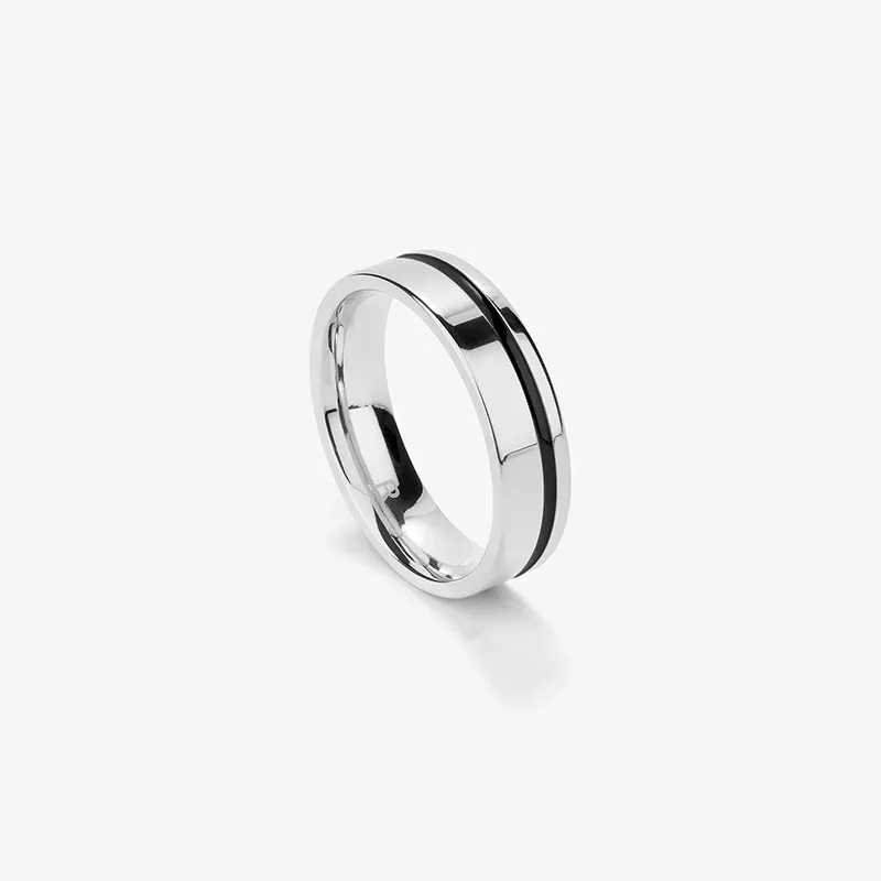 Anel Homem Nogueiras Mid Prateado 26