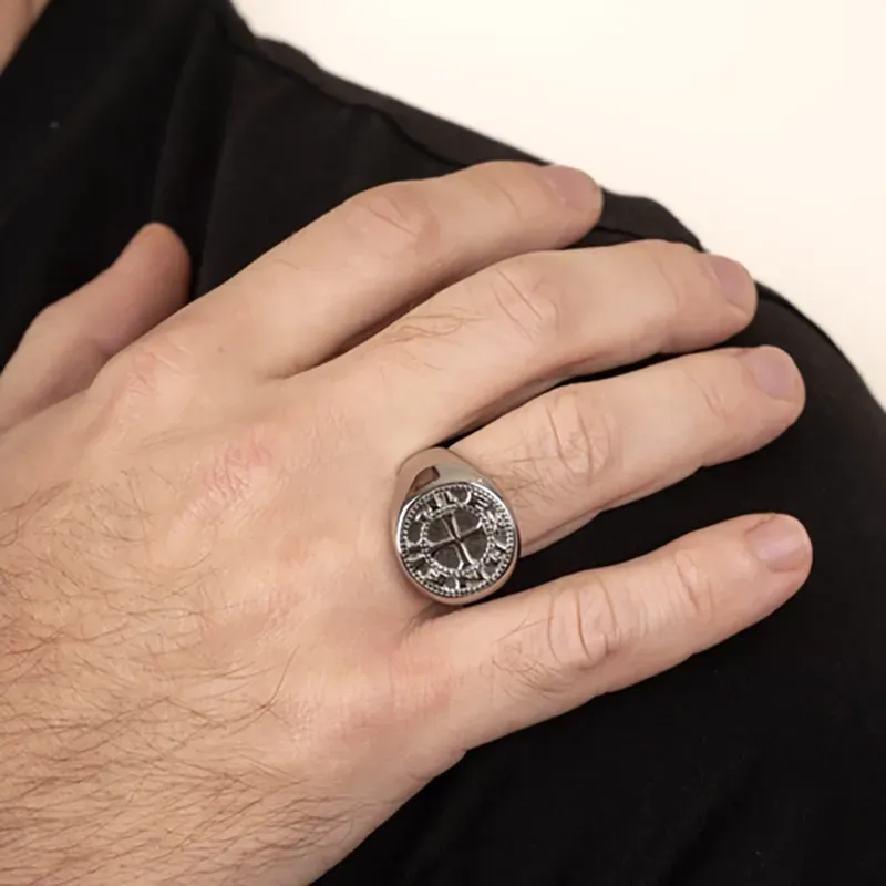 Anel Homem Strong Moeda Prateado | Radiant