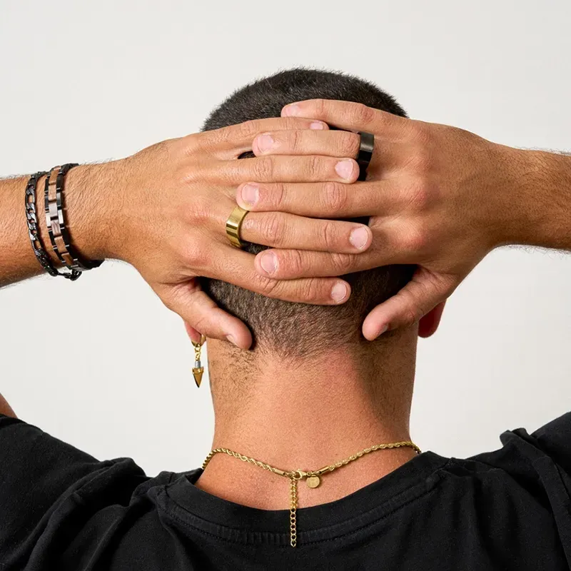 Anel Homem Strong Dourado | Radiant