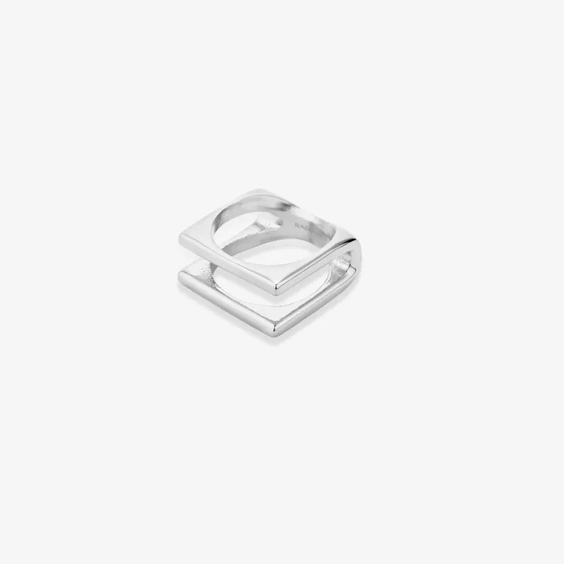 Anel de mulher Chain Halle Duo prateado | Radiant