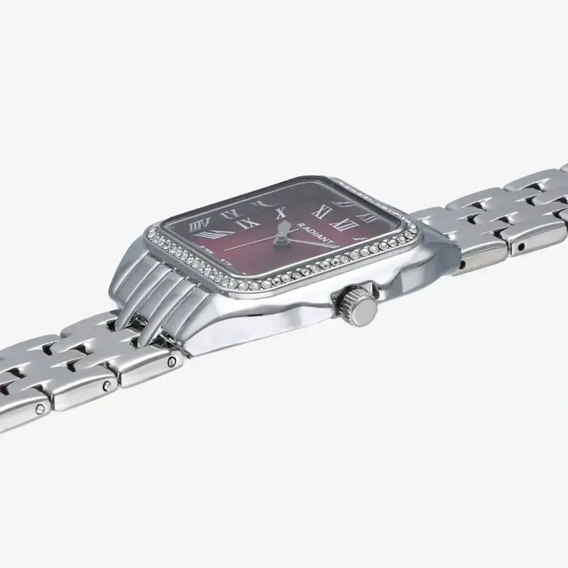 Relógio Bahamas Luxe em Burgundy/Prateado