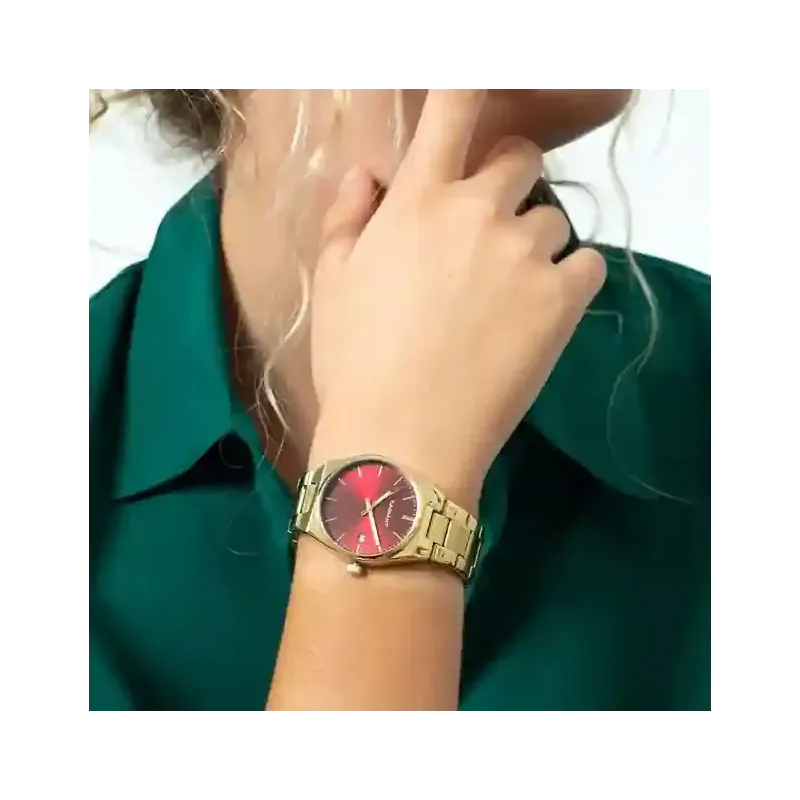 Relógio Mulher AirMini Granate/Dourado