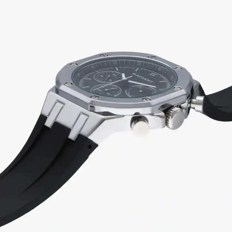 Relógio Homem Jack Preto/Pulseira de Silicone