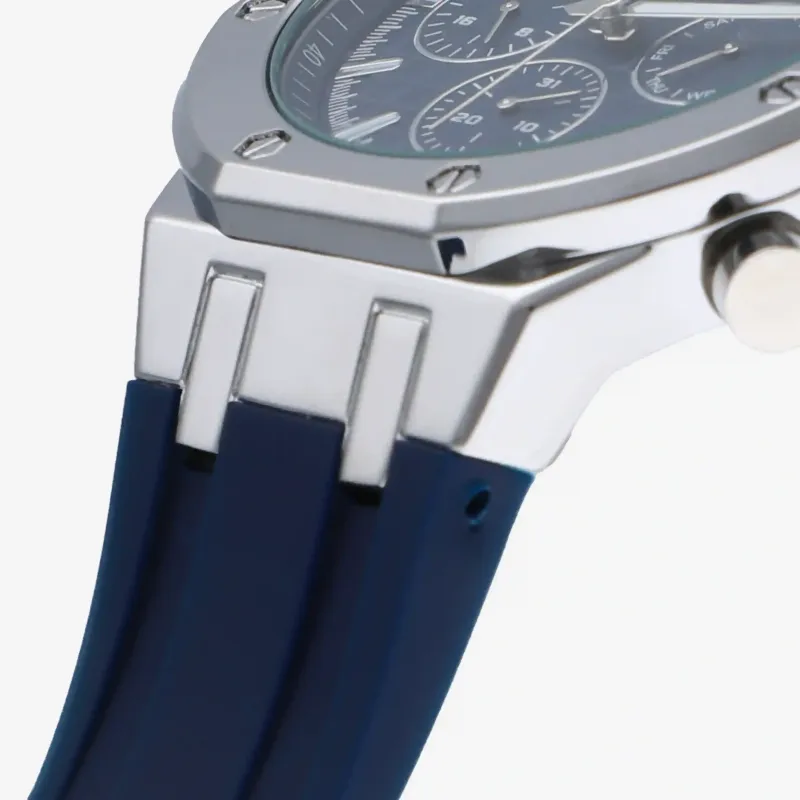 Relógio Homem Jack Azul/Pulseira de Silicone