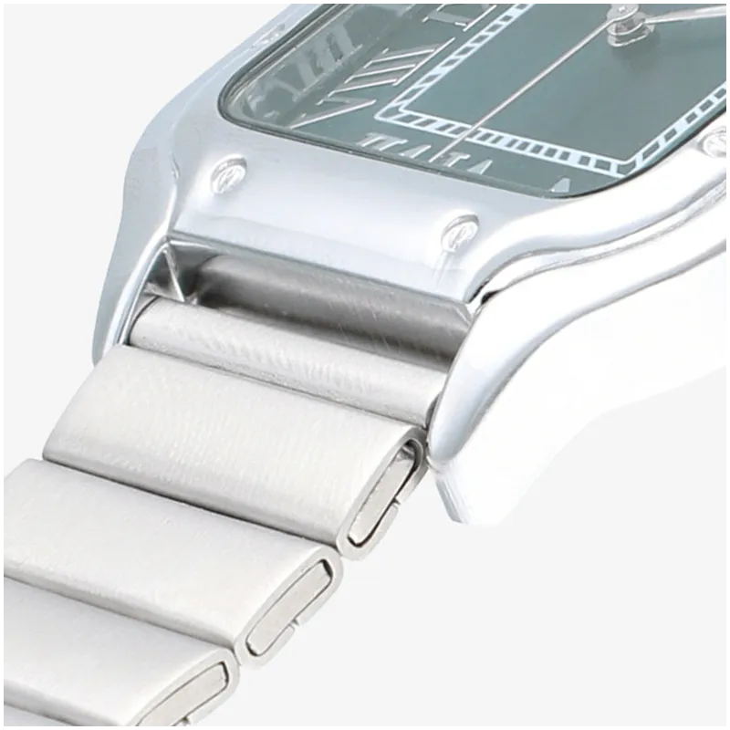 Relógio Homem Chris Him Verde Prateado