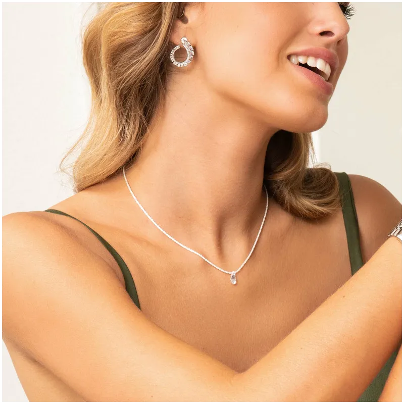 Brincos de Prata zircónias THE CROWN Radiant