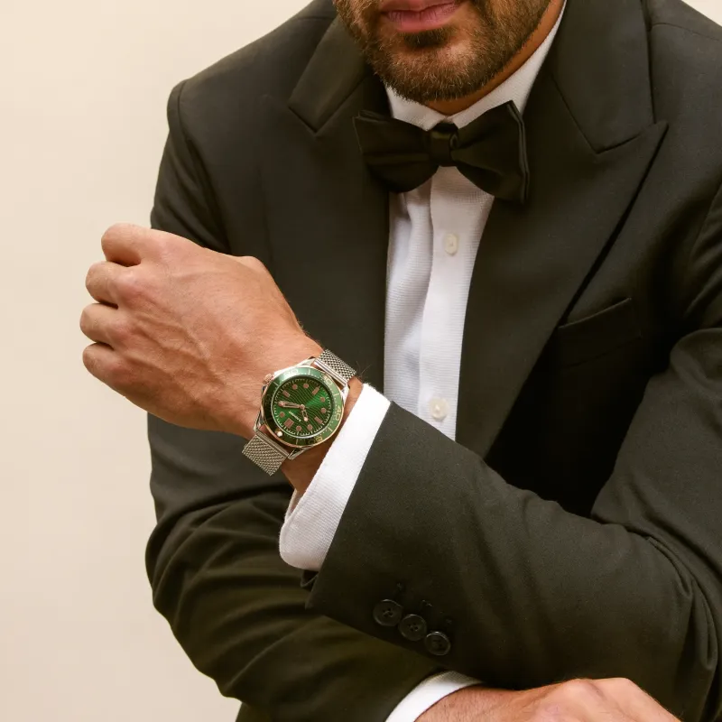 Relógio de Homem Chris Verde/Rose Gold | Radiant