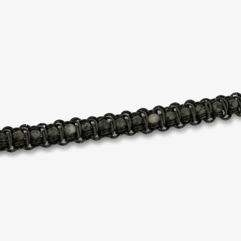 Pulseira de Homem Ulises com Pedras Pretas | Radiant