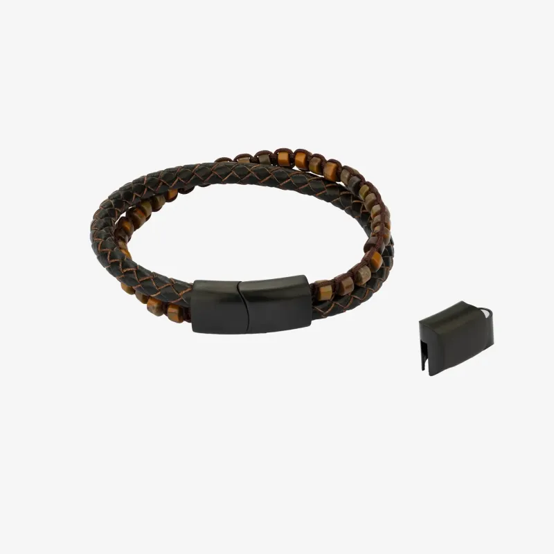Pulseira de Homem Sierra com Contas Castanhas | Radiant
