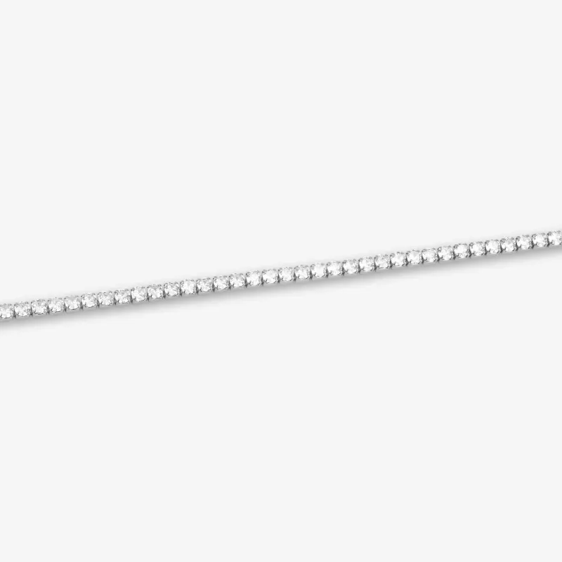 Pulseira de Homem Code Prateada com Cristais | Radiant