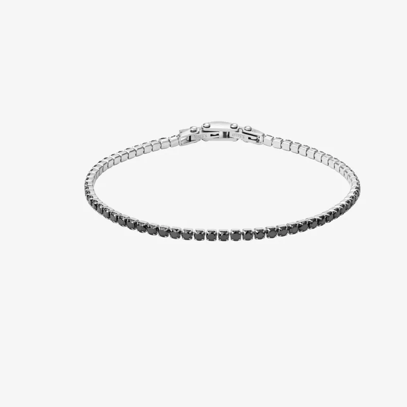 Pulseira de Homem Code Bicolor com Cristais | Radiant