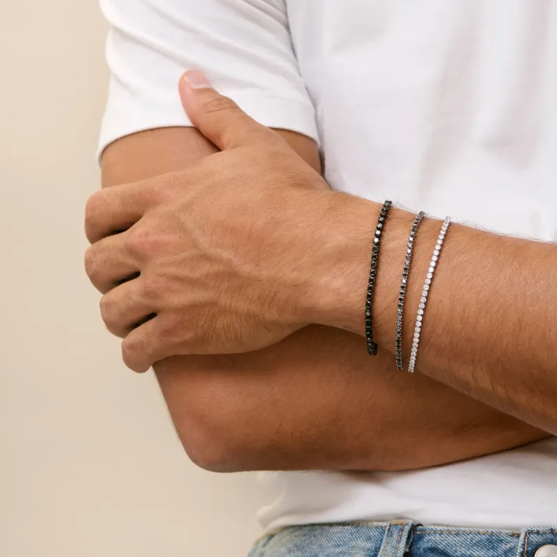 Pulseira de Homem Code Bicolor com Cristais | Radiant
