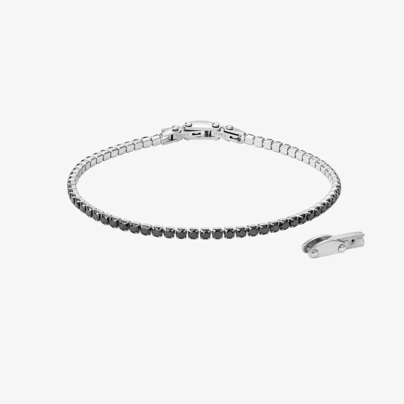 Pulseira de Homem Code Bicolor com Cristais | Radiant