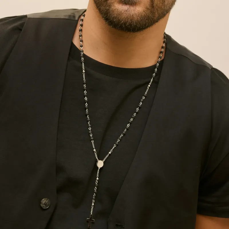 Colar de Homem Iconclast com Pedras Pretas | Radiant