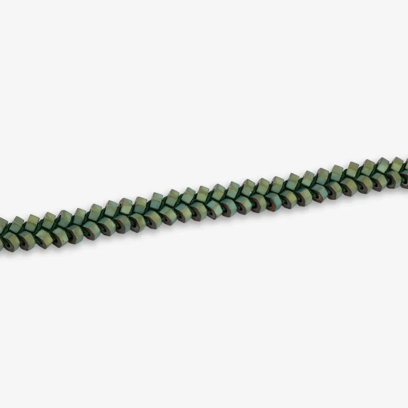 Pulseira de Homem Tribal Entrançada Verde | Radiant