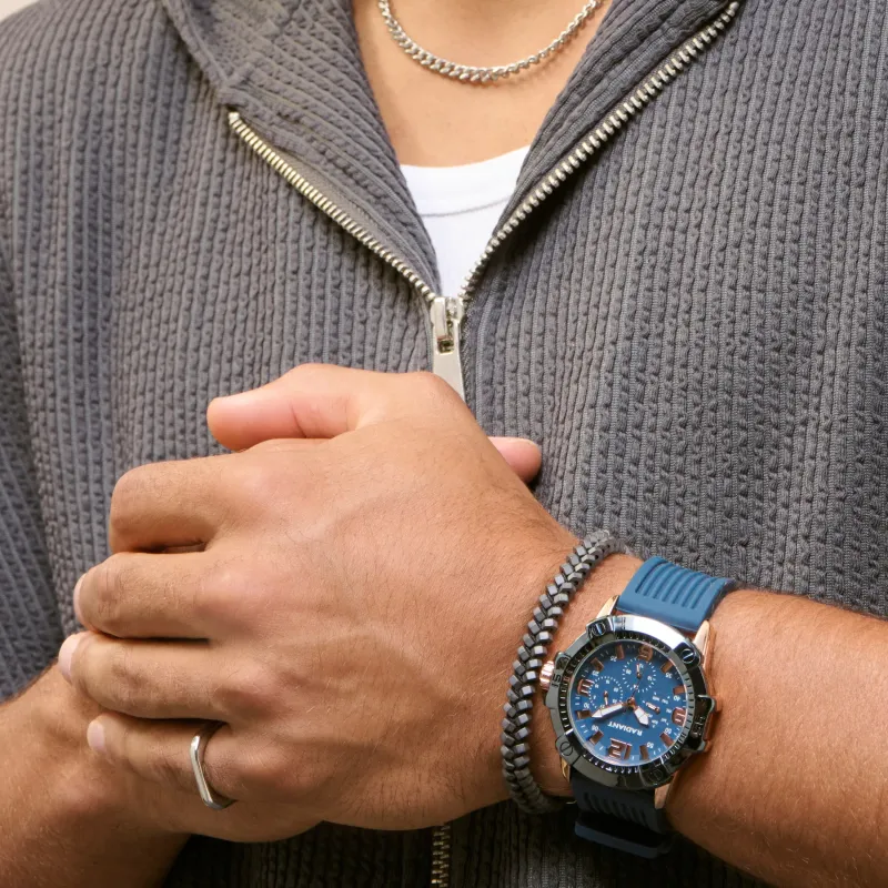 Pulseira de Homem Tribal Entrançada Preta | Radiant