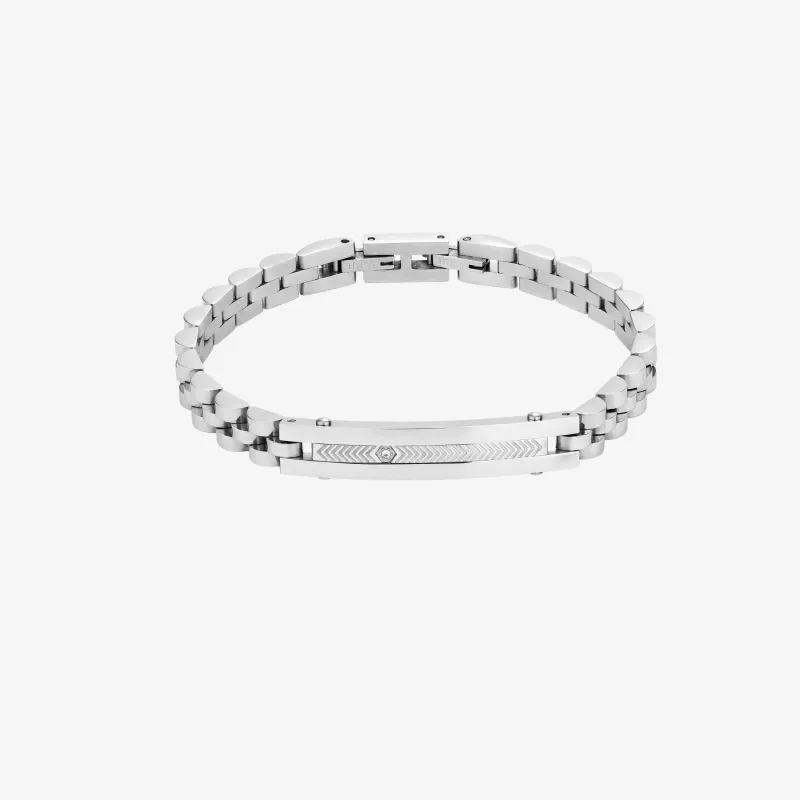Pulseira de Homem Code Prateada | Radiant