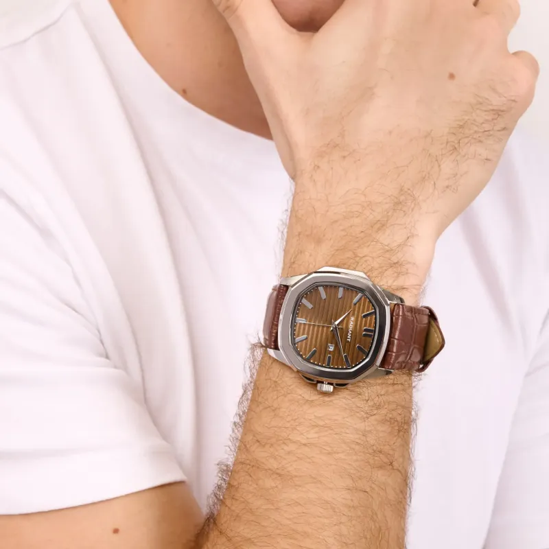 Relógio Homem Midnight Voyage Castanho | Radiant