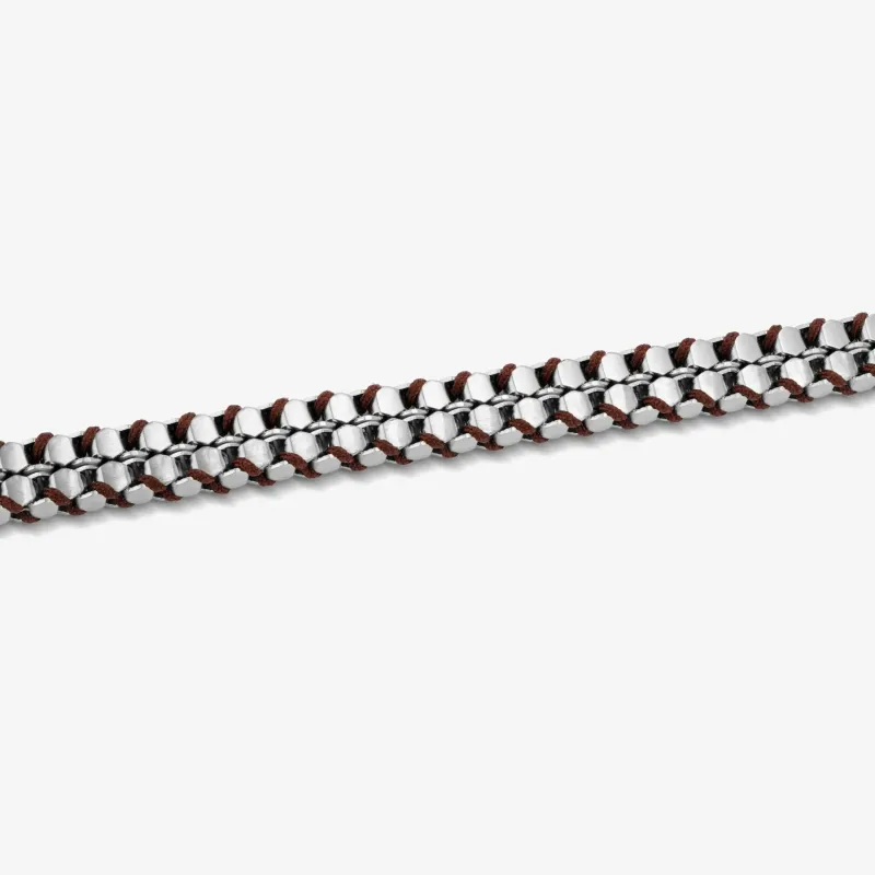 Pulseira de Homem Shadow Link Castanha | Radiant