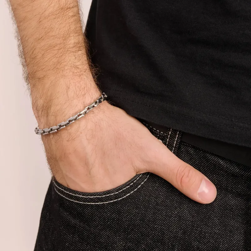 Pulseira de Homem Riviera Prateada | Radiant