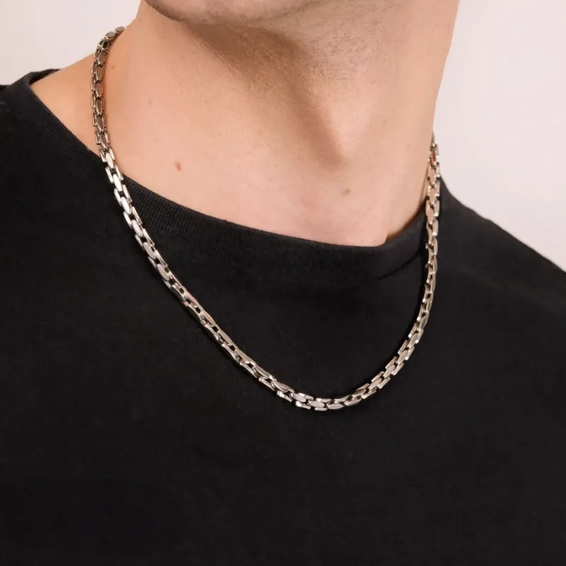 Colar de Homem Riviera Prateada | Radiant