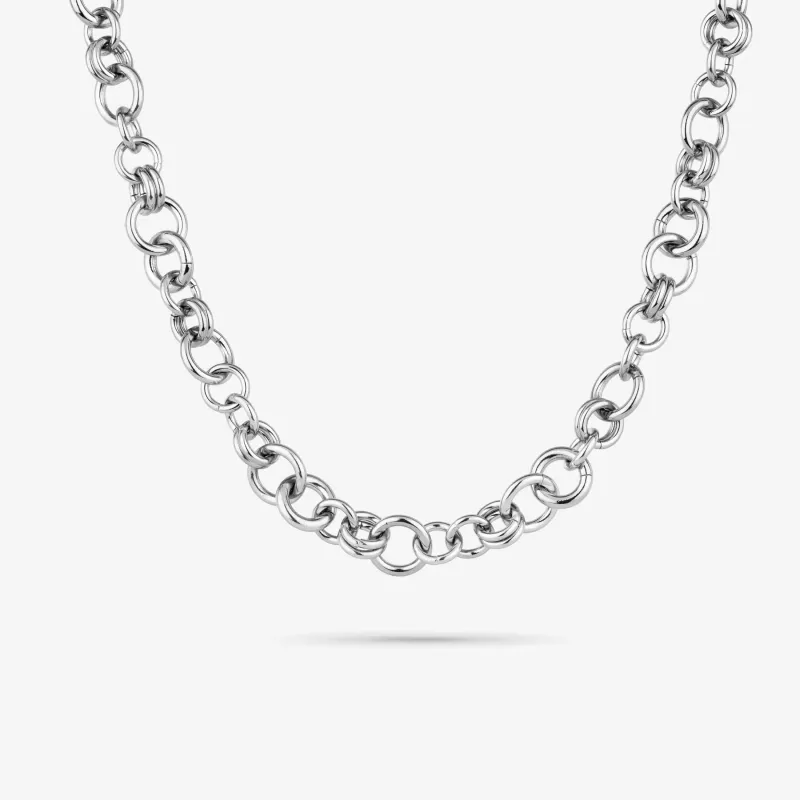 Colar Prateado de Mulher com Cadeia de Elos | Radiant