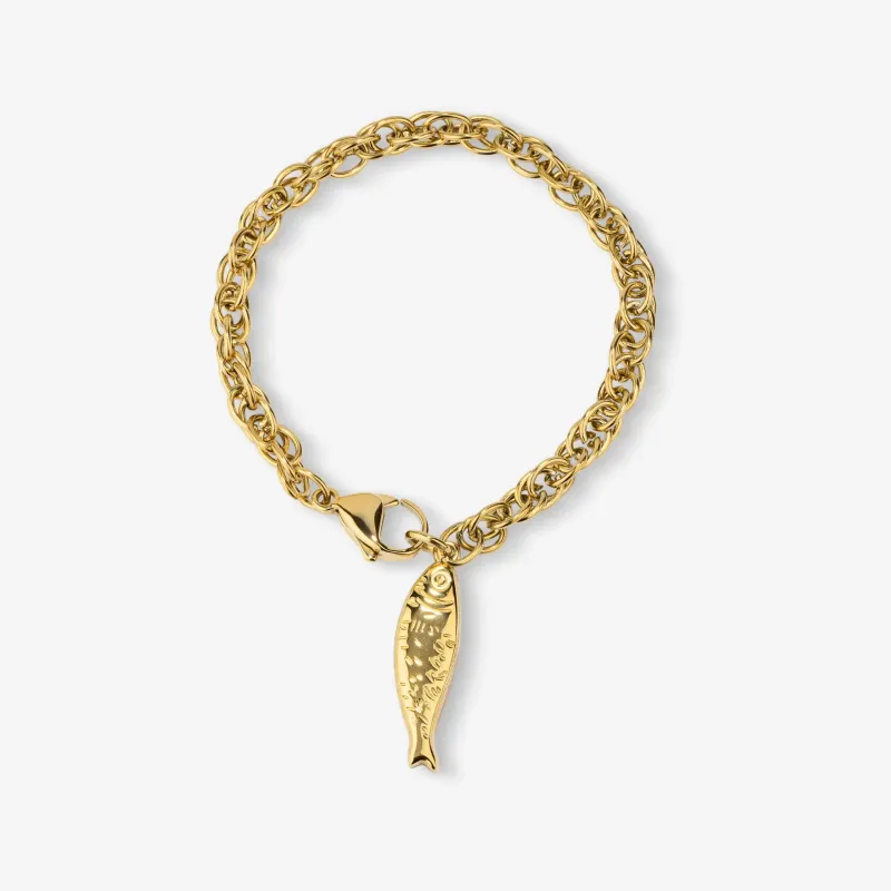 Pulseira Dourada de Mulher com Peixe Sea | Radiant