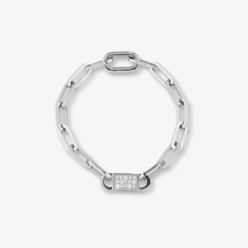 Pulseira Prateada de Mulher com Cristal Iced | Radiant