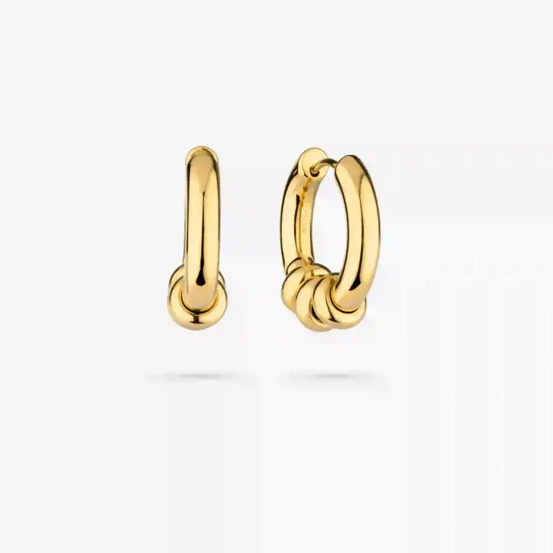 Argolas Douradas com Mini Aros Móveis | Radiant