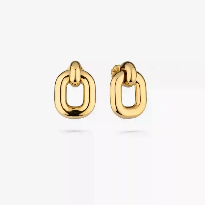 Brincos Dourados de Mulher com Aro Quadrado | Radiant