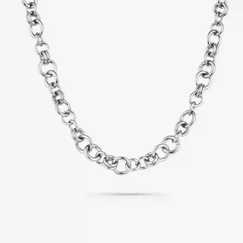 Colar Prateado de Mulher com Cadeia de Elos | Radiant