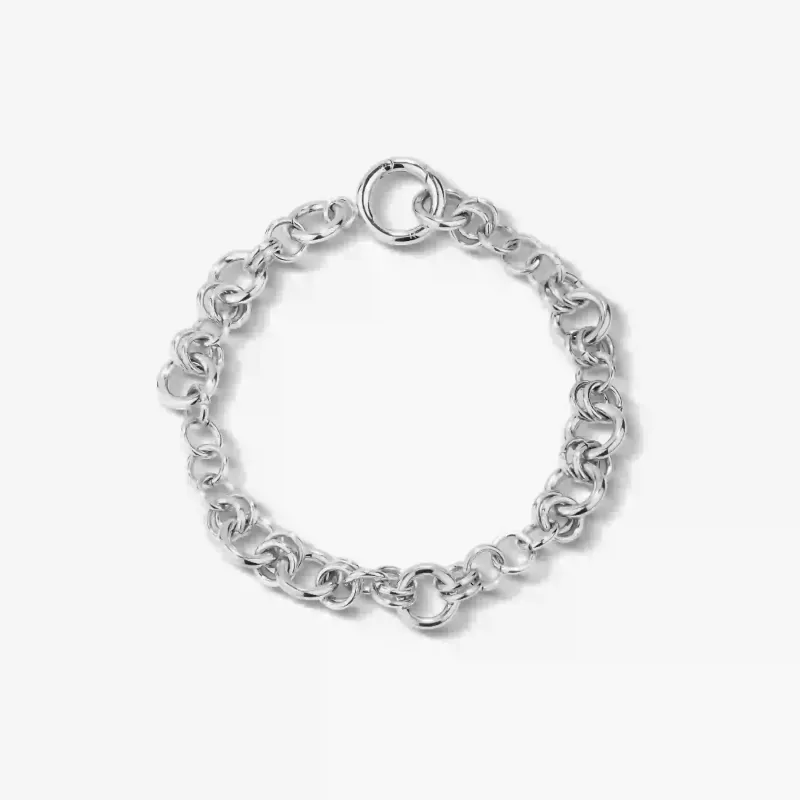 Pulseira Prateada de Mulher em Aço Inoxidável | Radiant