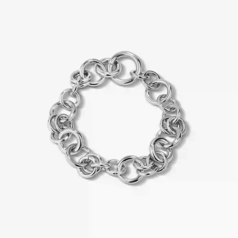 Pulseira Prateada Bold de Mulher em Aço Inoxidável | Radiant